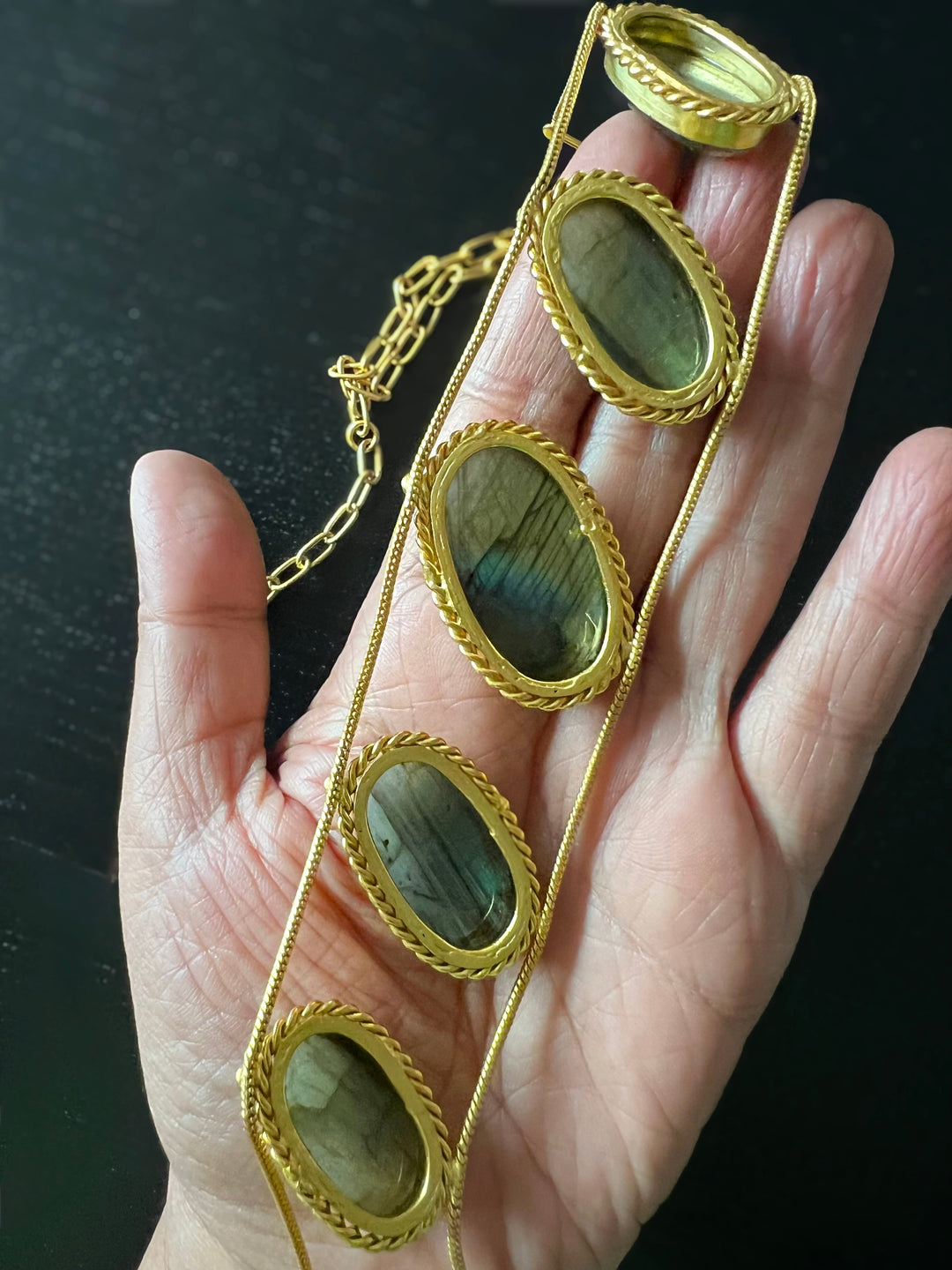 Statement Labradorite Choker / One of a kind Jewellery/ Indian Choker