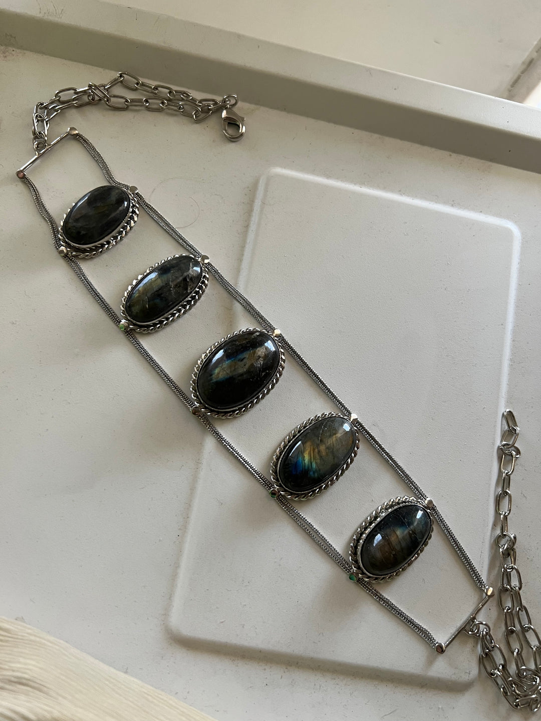 Statement Labradorite Choker / One-of-a-kind Jewlery/ Indian Choker