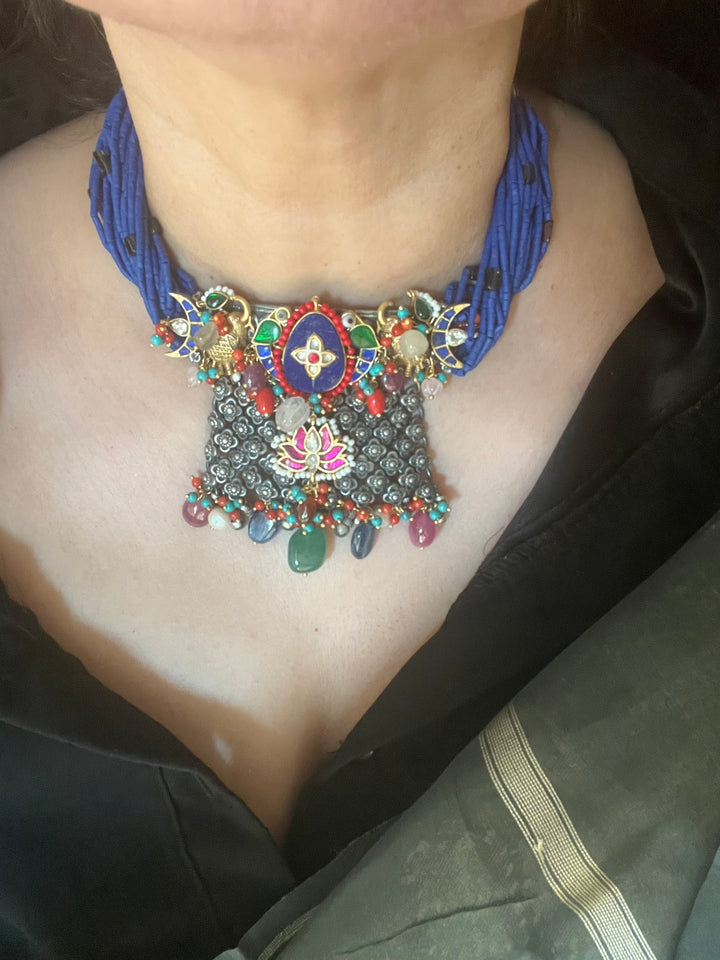 SHIVKA Designed Nakhra 925 Silver Necklace