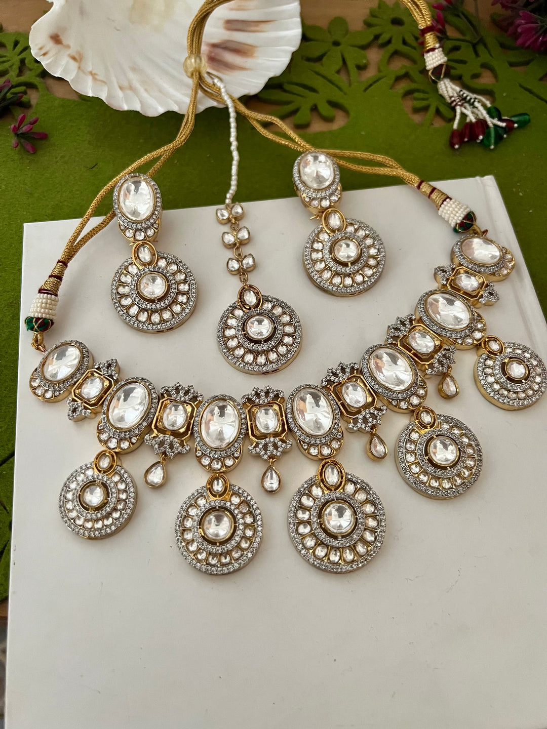 High Quality Kundan Necklace with Earrings
