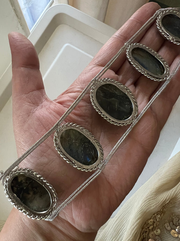 Statement Labradorite Choker / One-of-a-kind Jewlery/ Indian Choker