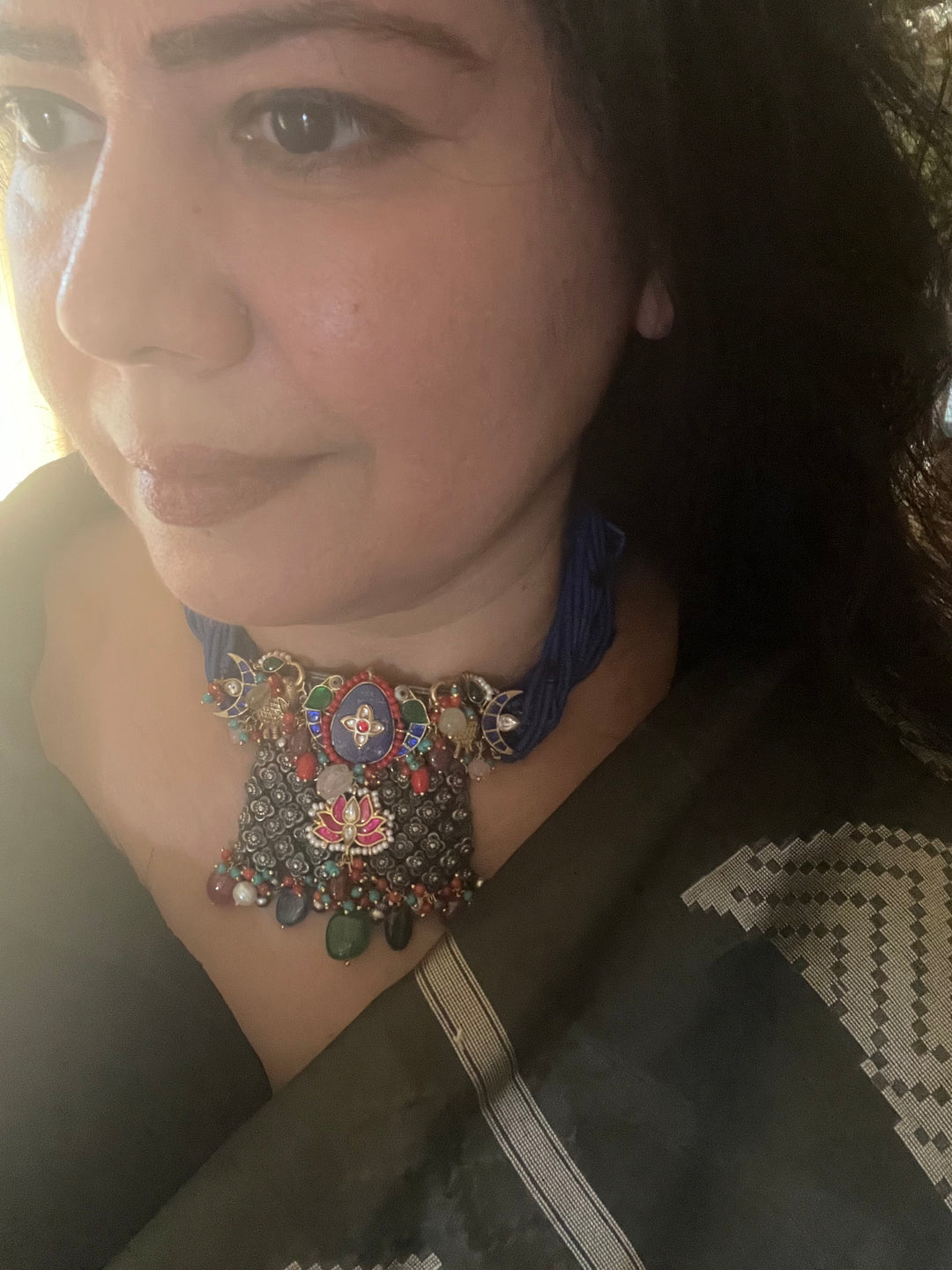 SHIVKA Designed Nakhra 925 Silver Necklace