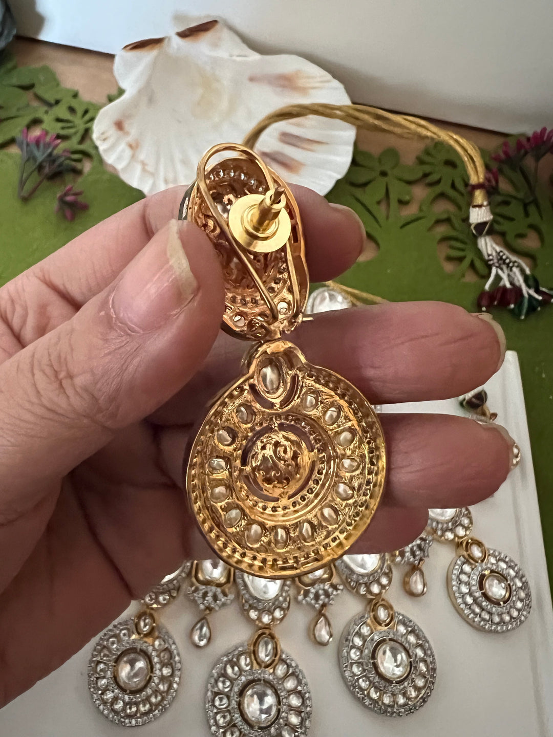 High Quality Kundan Necklace with Earrings