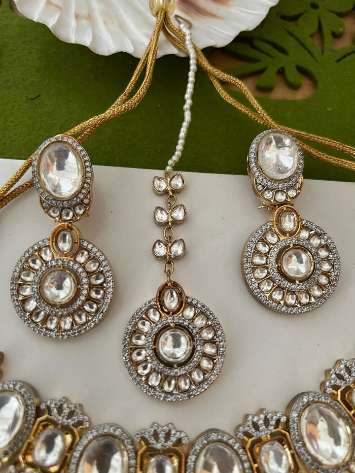 High Quality Kundan Necklace with Earrings