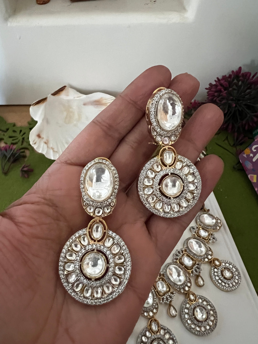 High Quality Kundan Necklace with Earrings
