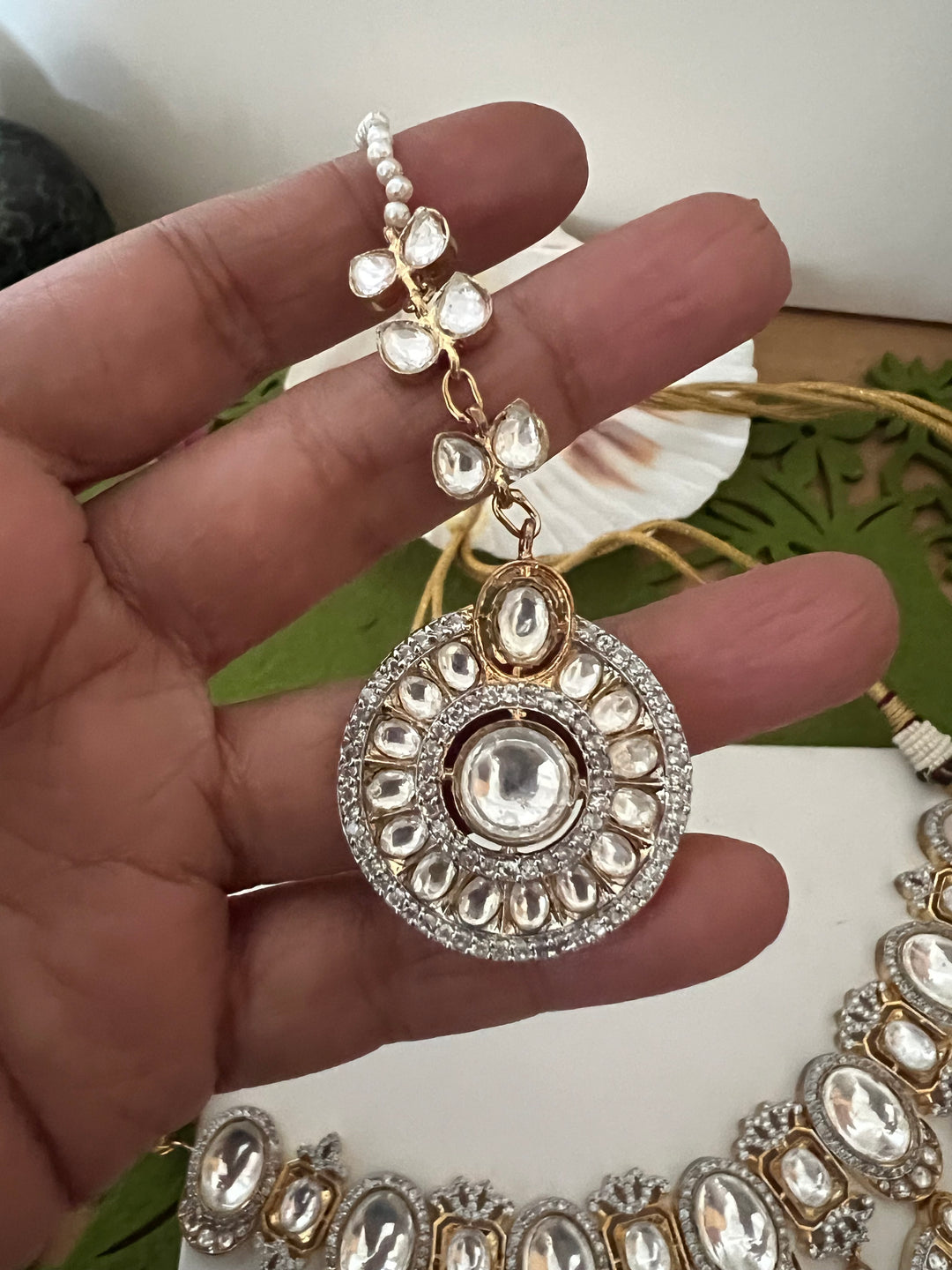 High Quality Kundan Necklace with Earrings
