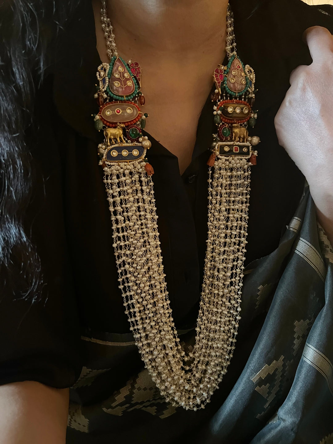 SHIVKA Designed Nakhra 925 Silver Necklace