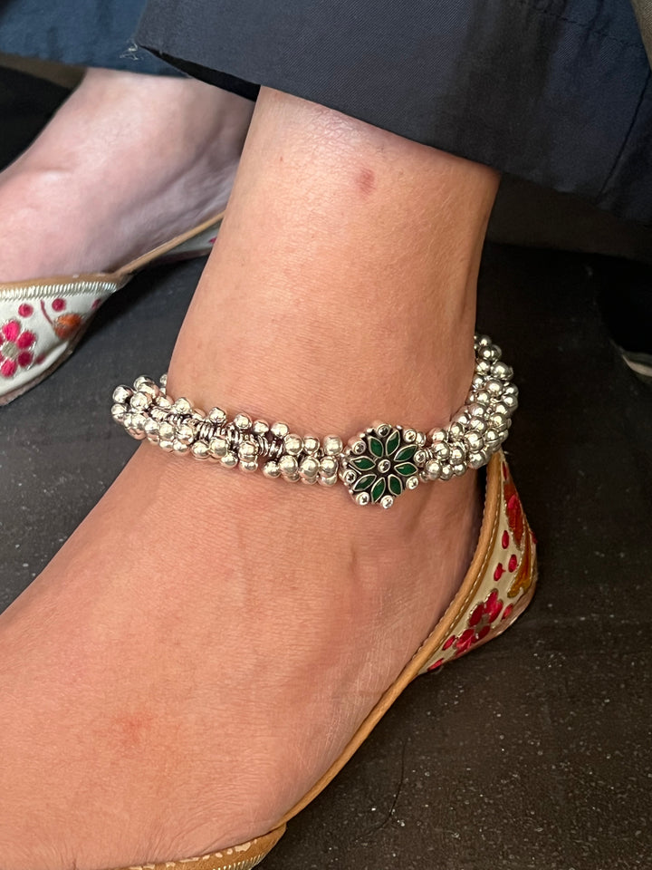 Pure 925 Pair of Ghungroo Silver Anklets