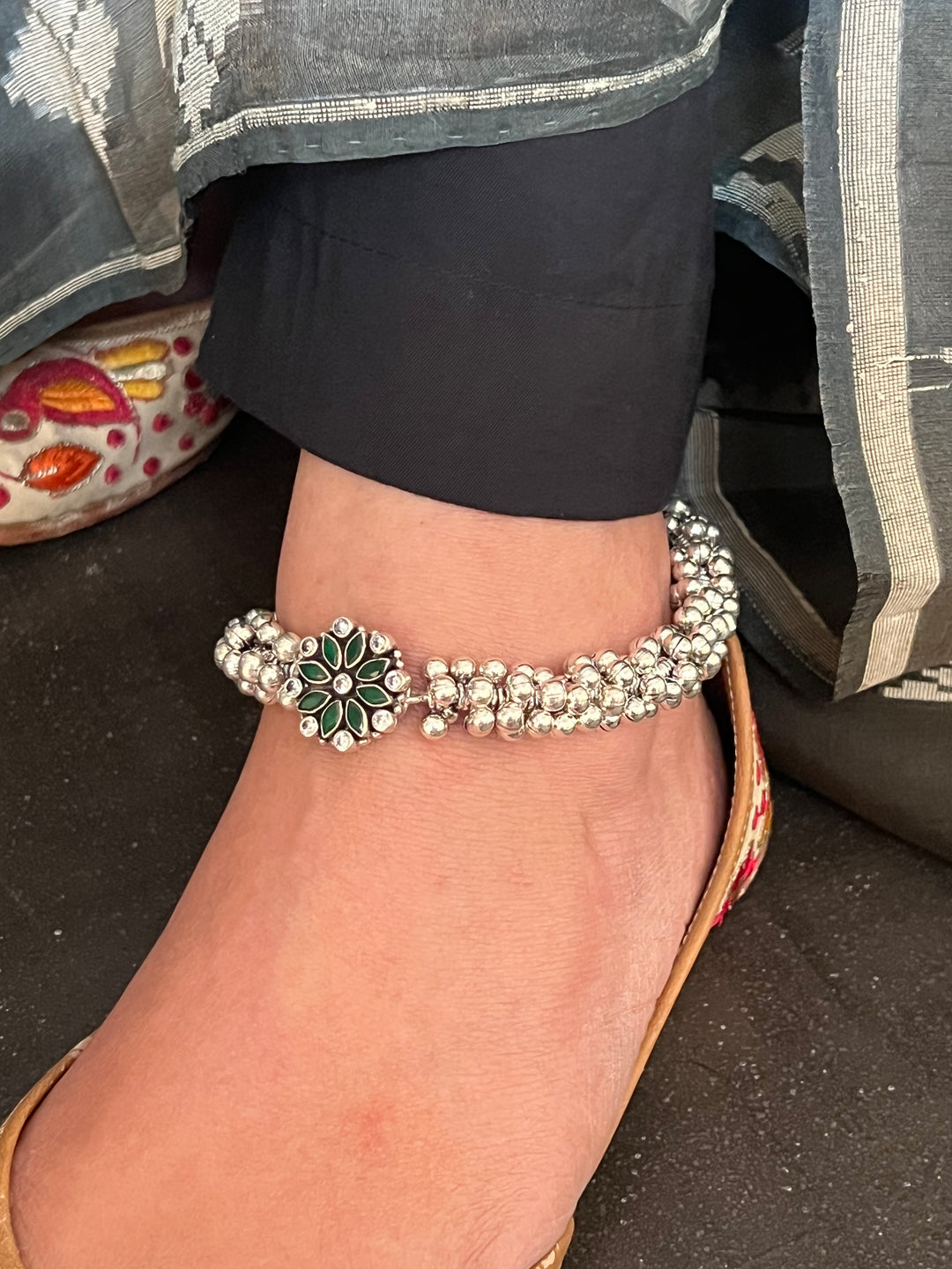 Pure 925 Pair of Ghungroo Silver Anklets