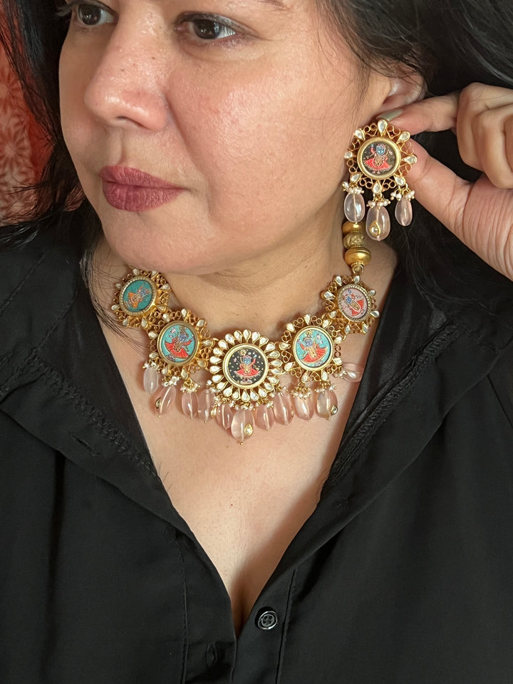 Elegant Kundan Pure 925 Silver Necklace Set - Unmatched Quality and Style