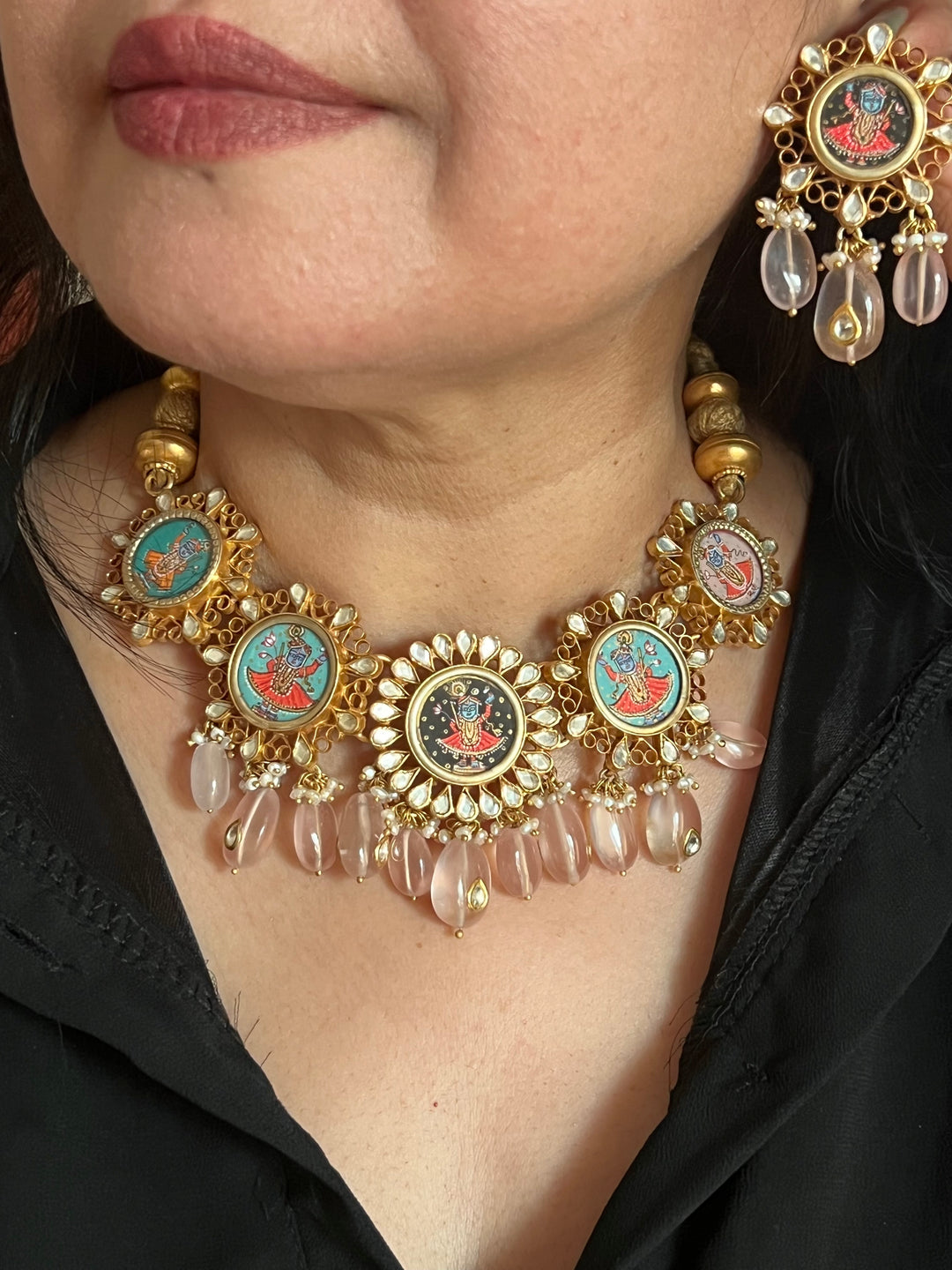 Elegant Kundan Pure 925 Silver Necklace Set - Unmatched Quality and Style