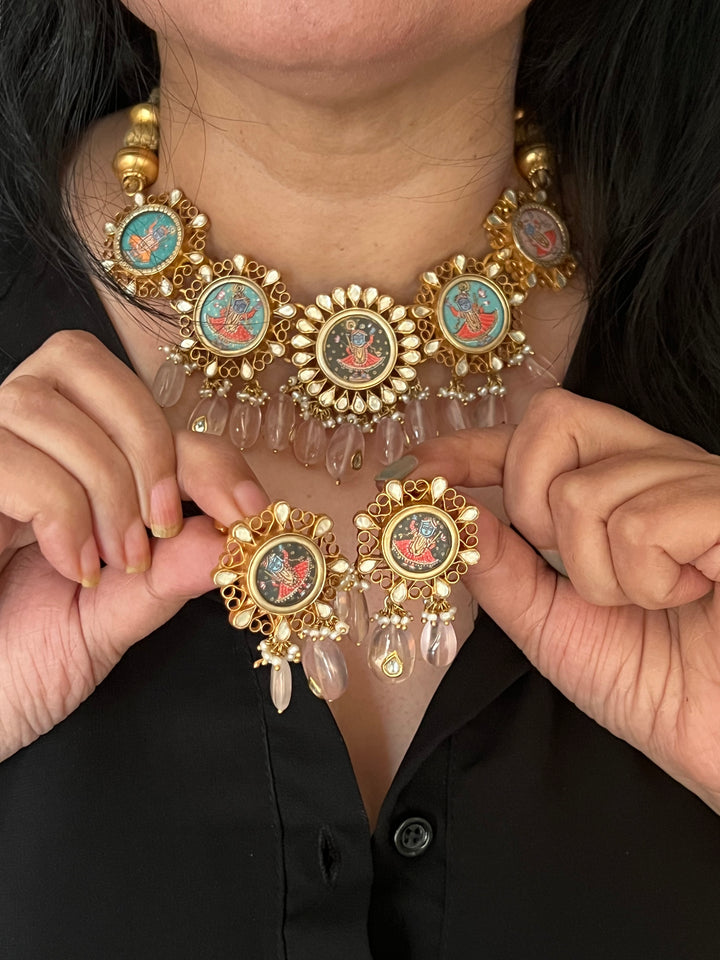 Elegant Kundan Pure 925 Silver Necklace Set - Unmatched Quality and Style