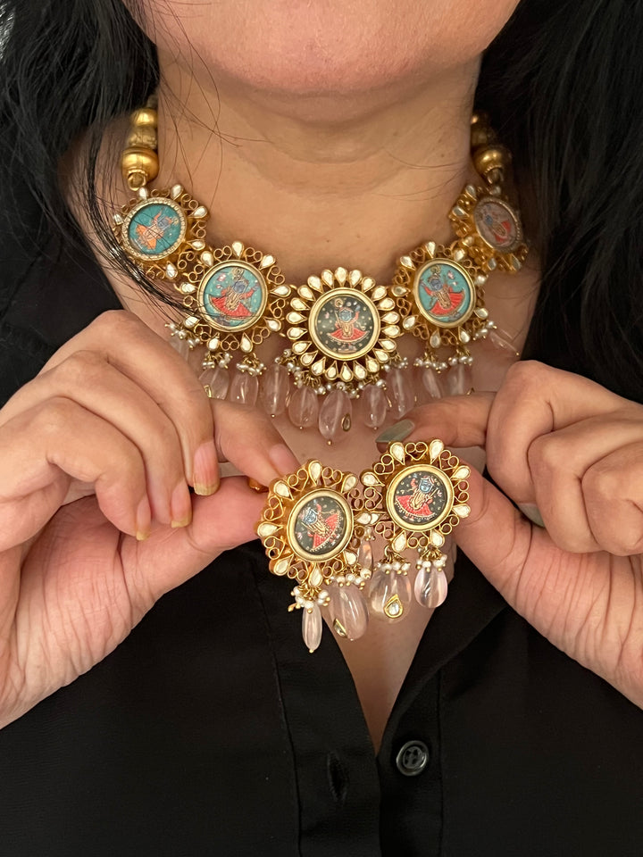 Elegant Kundan Pure 925 Silver Necklace Set - Unmatched Quality and Style