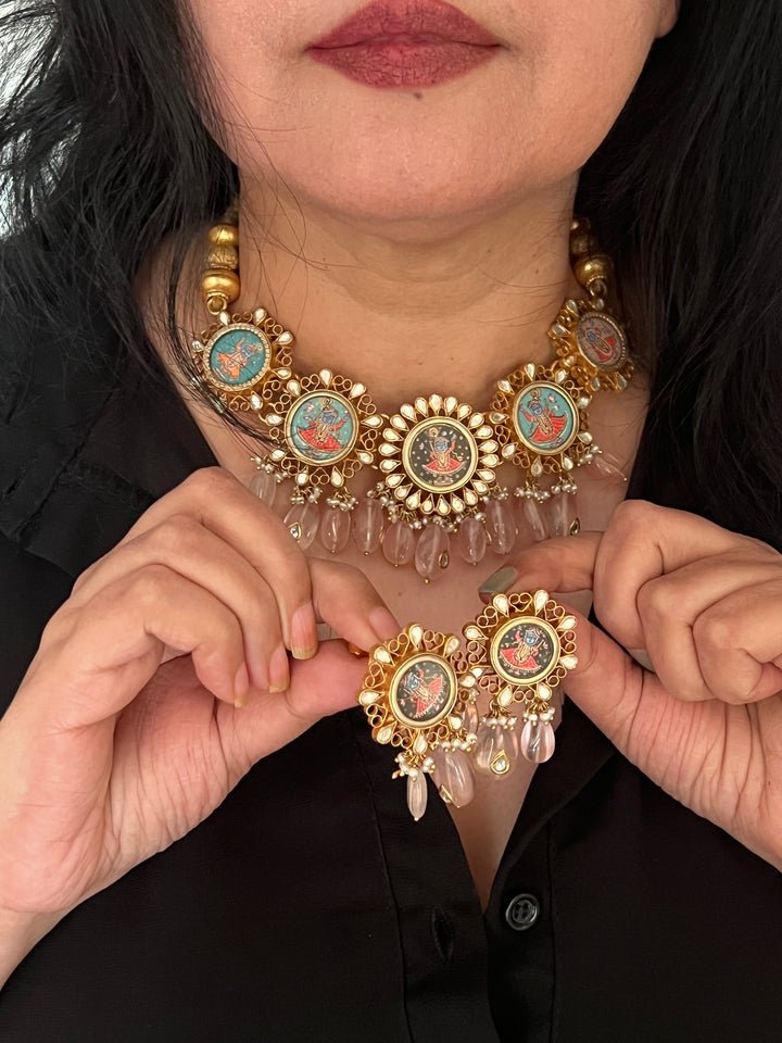 Elegant Kundan Pure 925 Silver Necklace Set - Unmatched Quality and Style