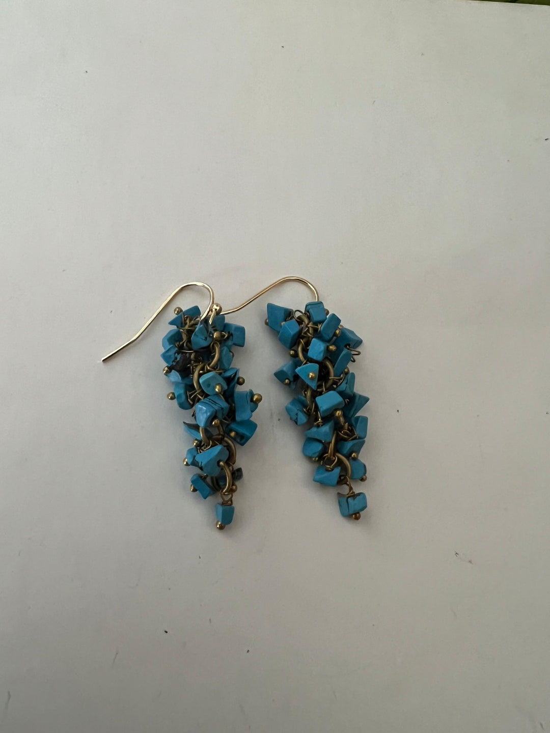 Statement Natural Beads Earrings