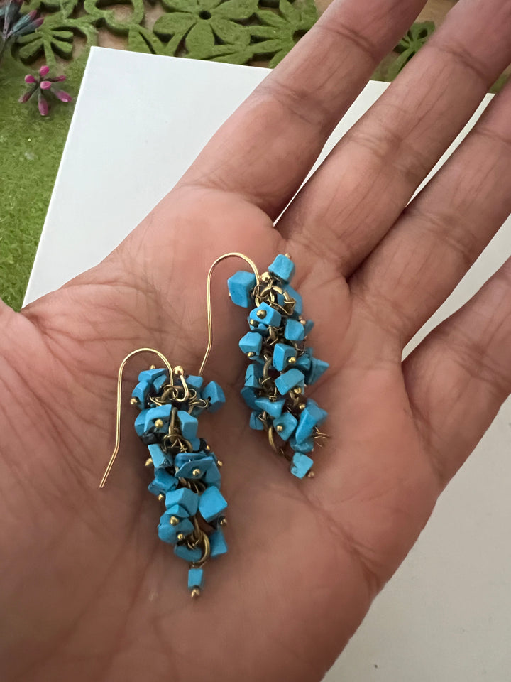Statement Natural Beads Earrings