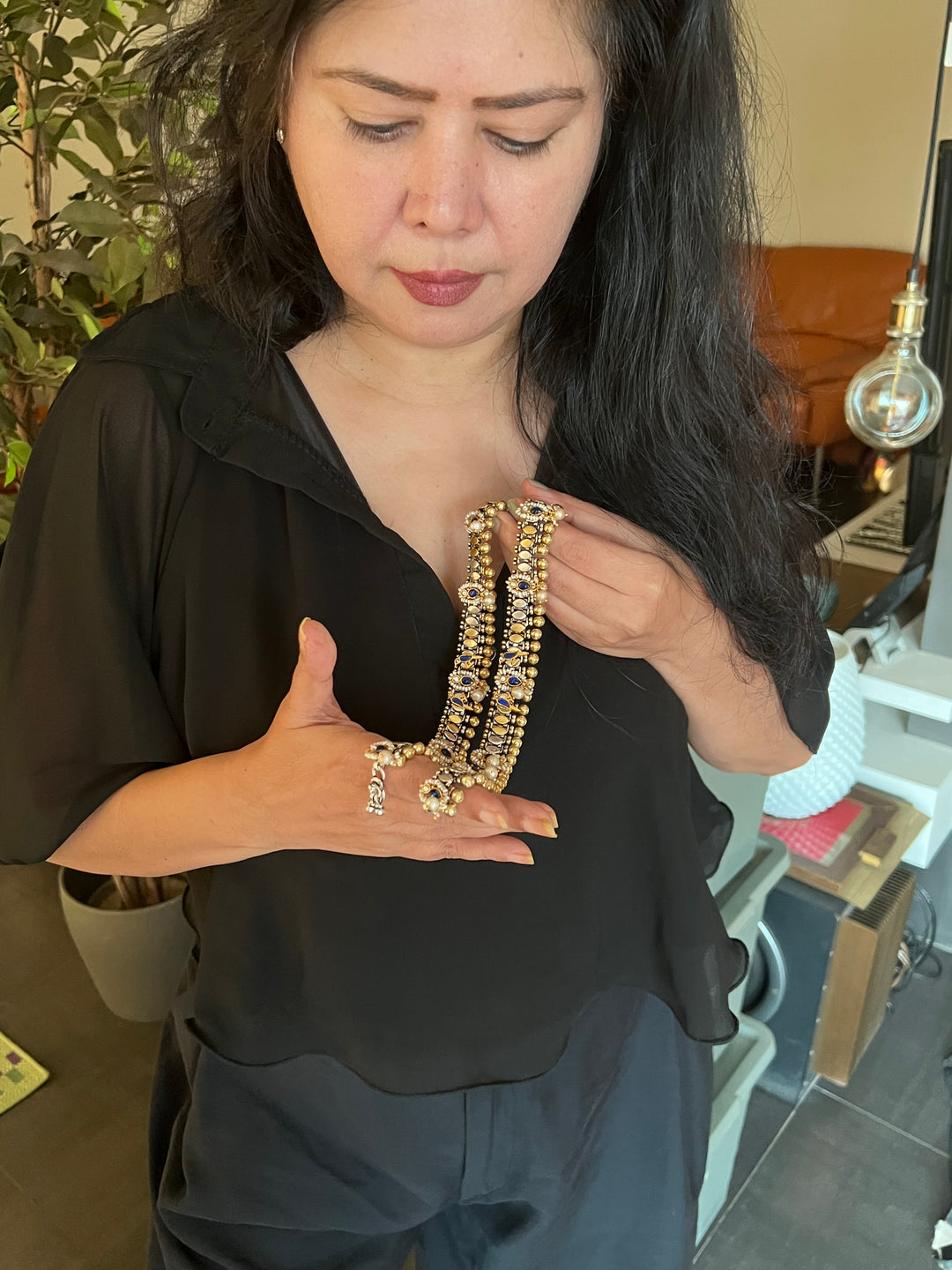 Nakhra Pure 925 Silver Fusion Payal (Pair)/ Real Silver Anklets