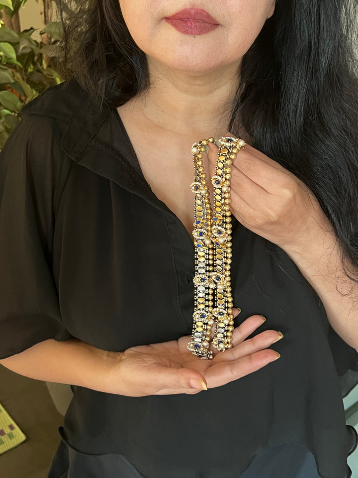 Nakhra Pure 925 Silver Fusion Payal (Pair)/ Real Silver Anklets