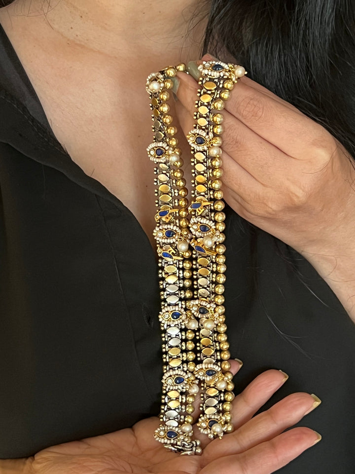 Nakhra Pure 925 Silver Fusion Payal (Pair)/ Real Silver Anklets