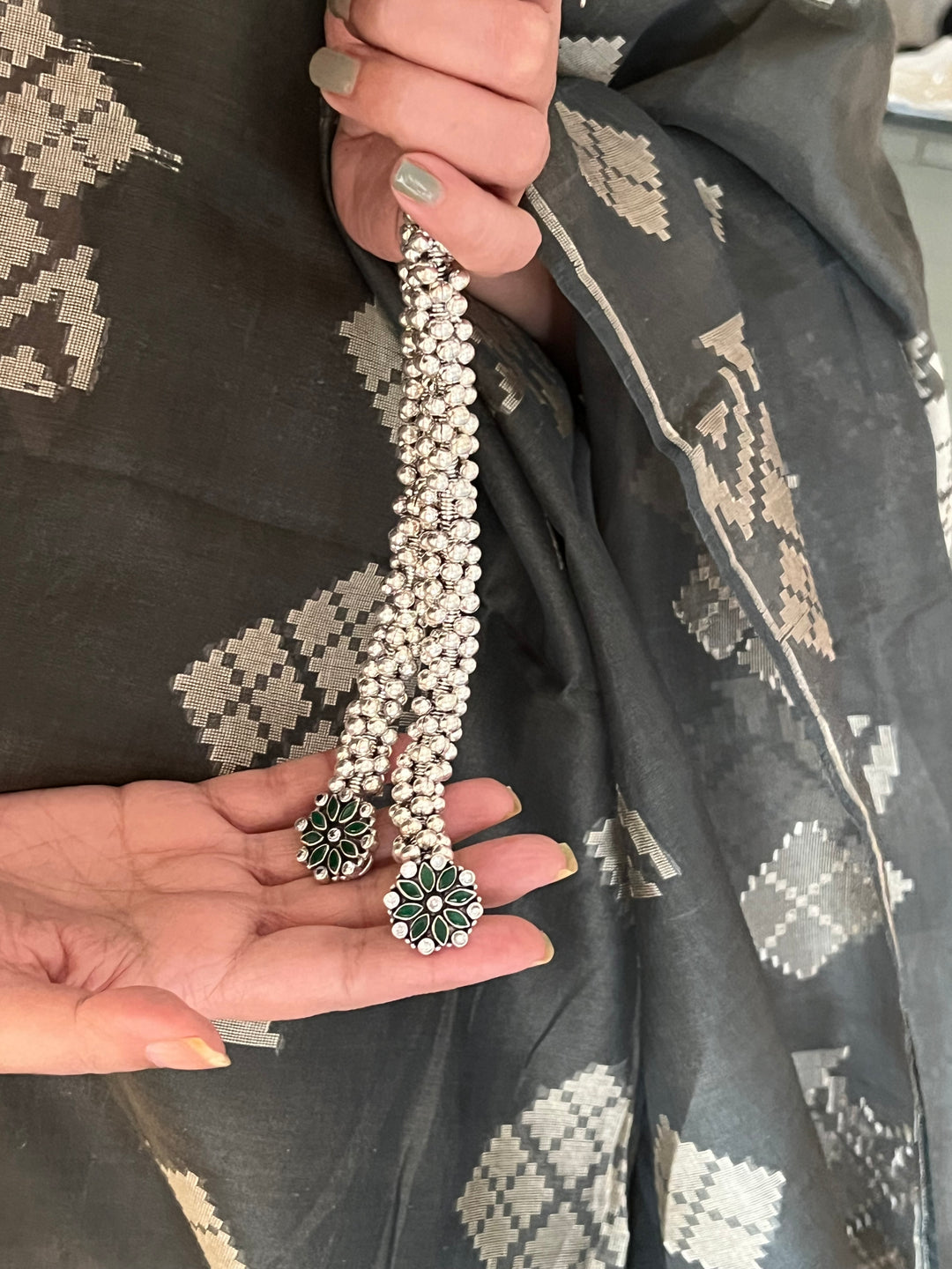 Pure 925 Pair of Ghungroo Silver Anklets