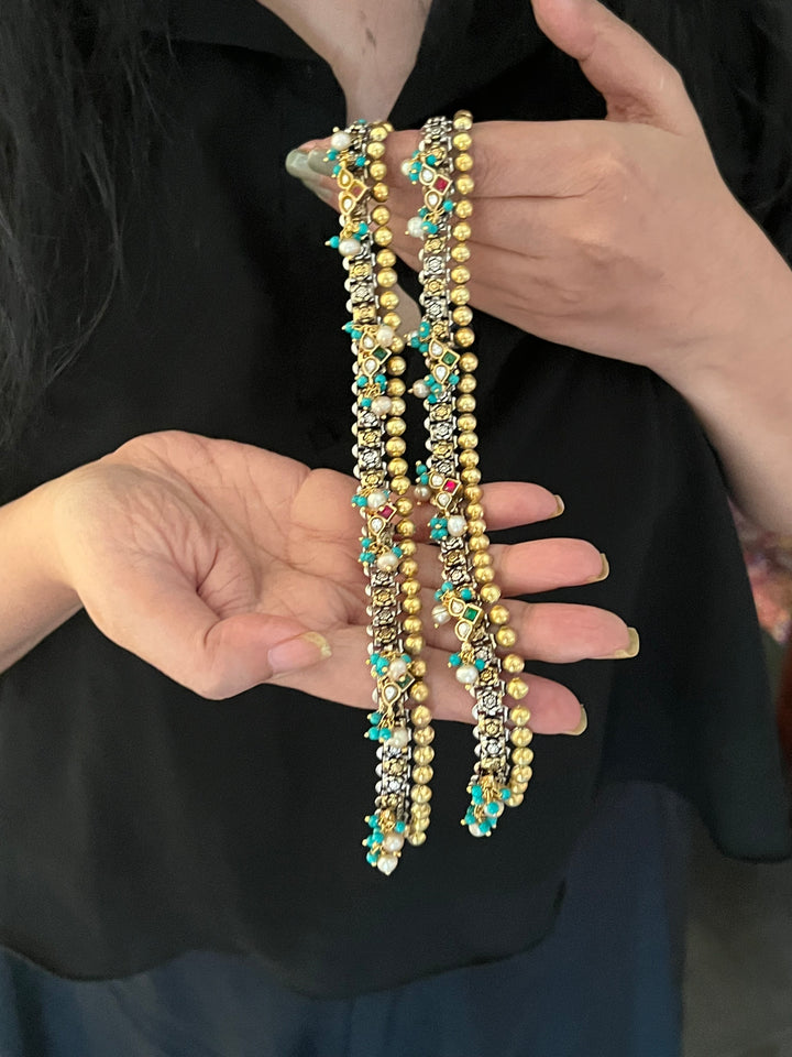 Nakhra Pure 925 Silver Fusion Payal (Pair)/ Real Silver Anklets