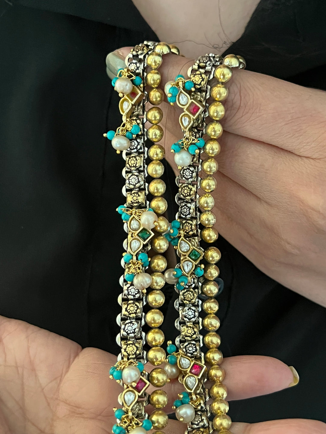 Nakhra Pure 925 Silver Fusion Payal (Pair)/ Real Silver Anklets