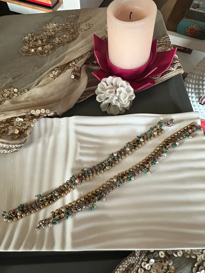 Nakhra Pure 925 Silver Fusion Payal (Pair)/ Real Silver Anklets