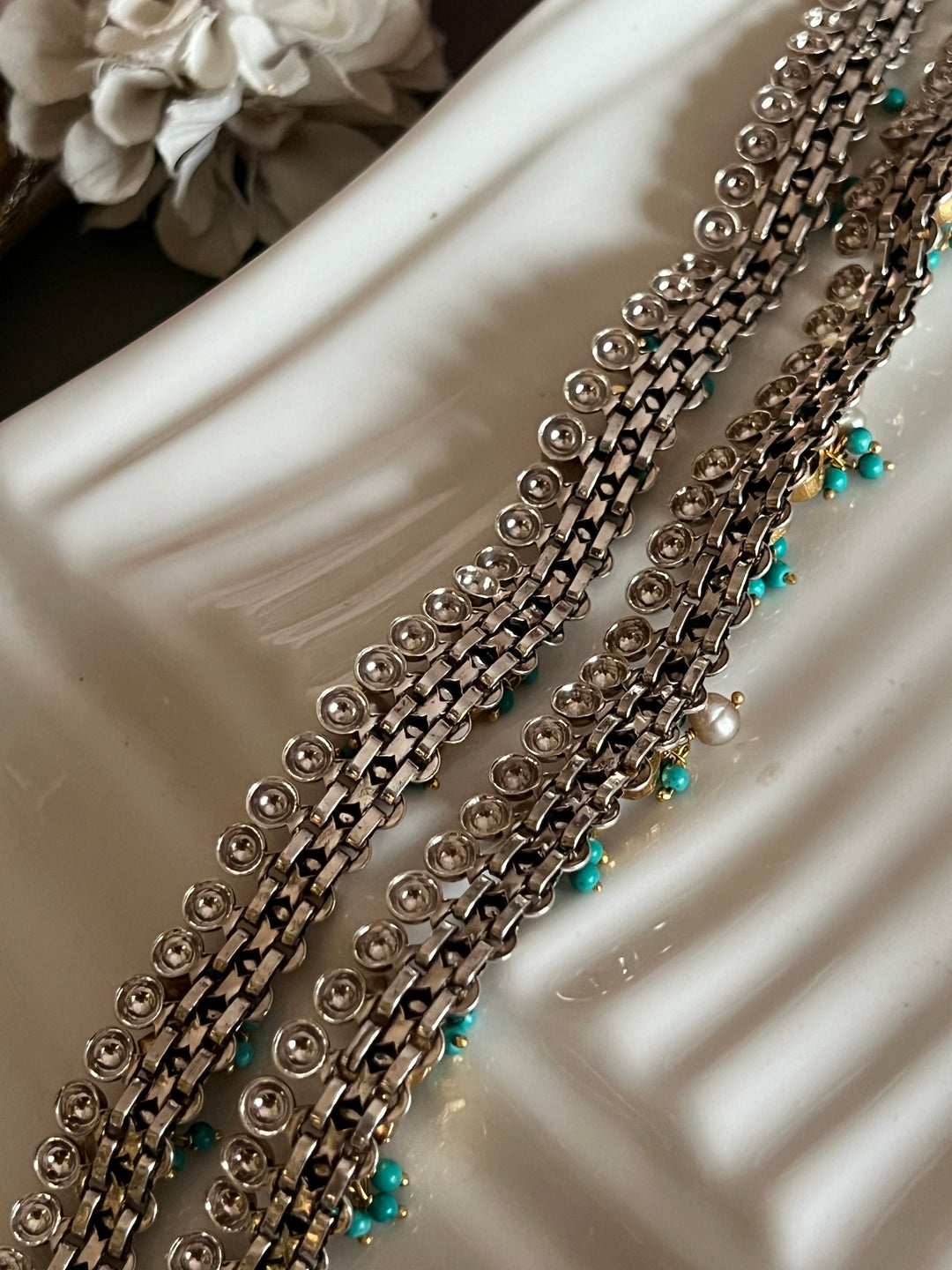 Nakhra Pure 925 Silver Fusion Payal (Pair)/ Real Silver Anklets