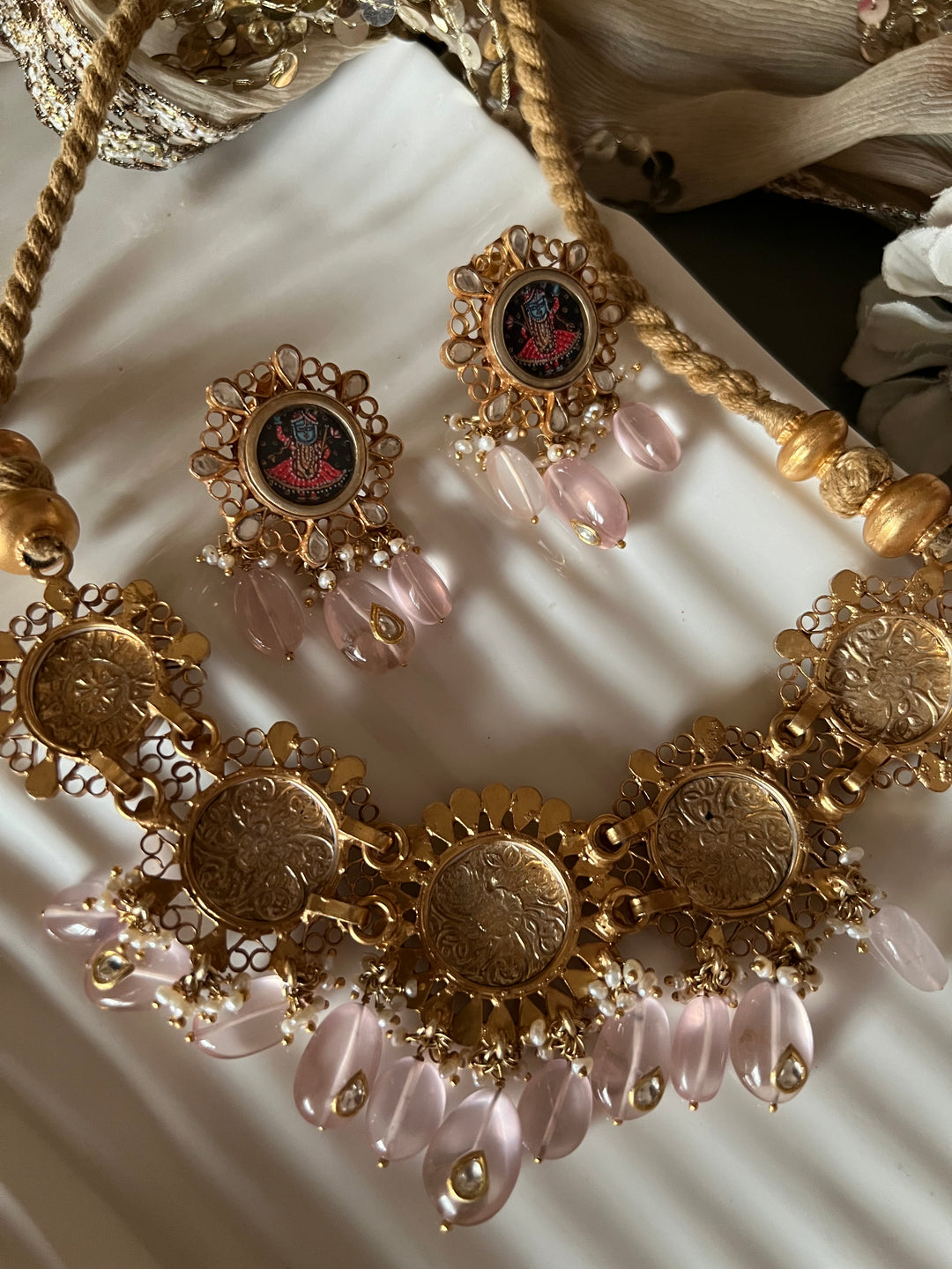 Elegant Kundan Pure 925 Silver Necklace Set - Unmatched Quality and Style