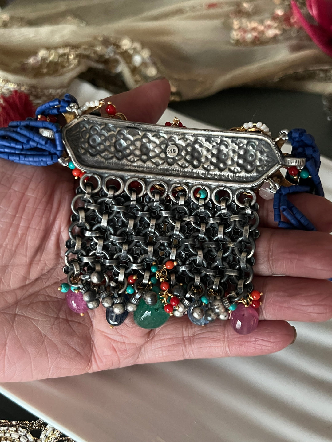 SHIVKA Designed Nakhra 925 Silver Necklace