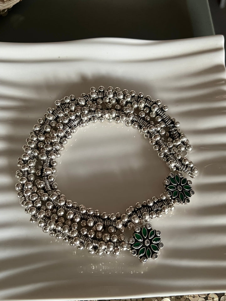 Pure 925 Pair of Ghungroo Silver Anklets