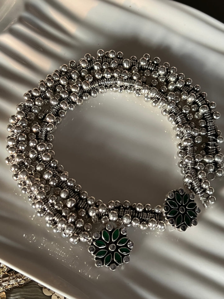 Pure 925 Pair of Ghungroo Silver Anklets