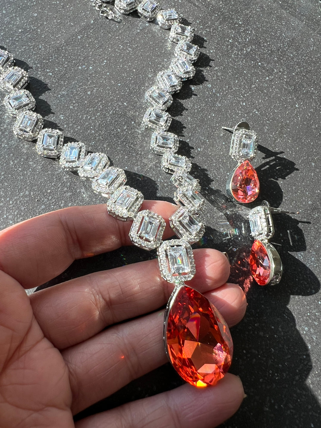 Elegant Victorian Crystal CZ Necklace Set - Unmatched Quality and Style