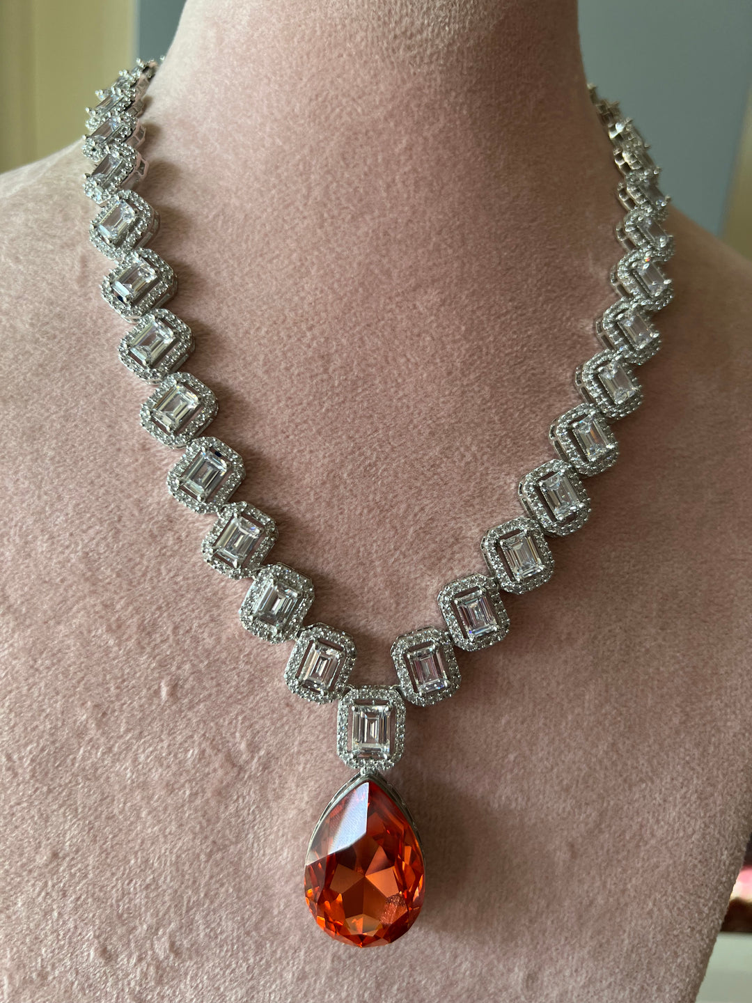 Elegant Victorian Crystal CZ Necklace Set - Unmatched Quality and Style