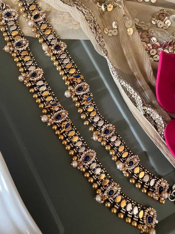 Nakhra Pure 925 Silver Fusion Payal (Pair)/ Real Silver Anklets