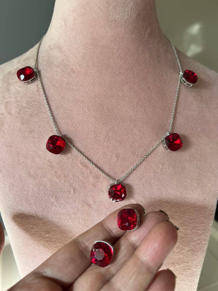 Elegant Ruby Necklace Set - Unmatched Quality and Style