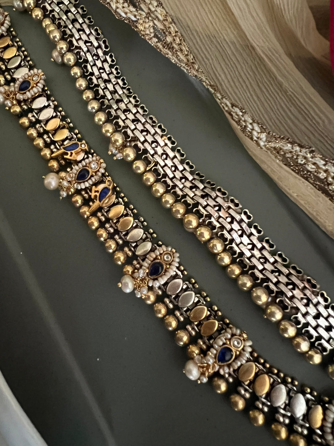 Nakhra Pure 925 Silver Fusion Payal (Pair)/ Real Silver Anklets