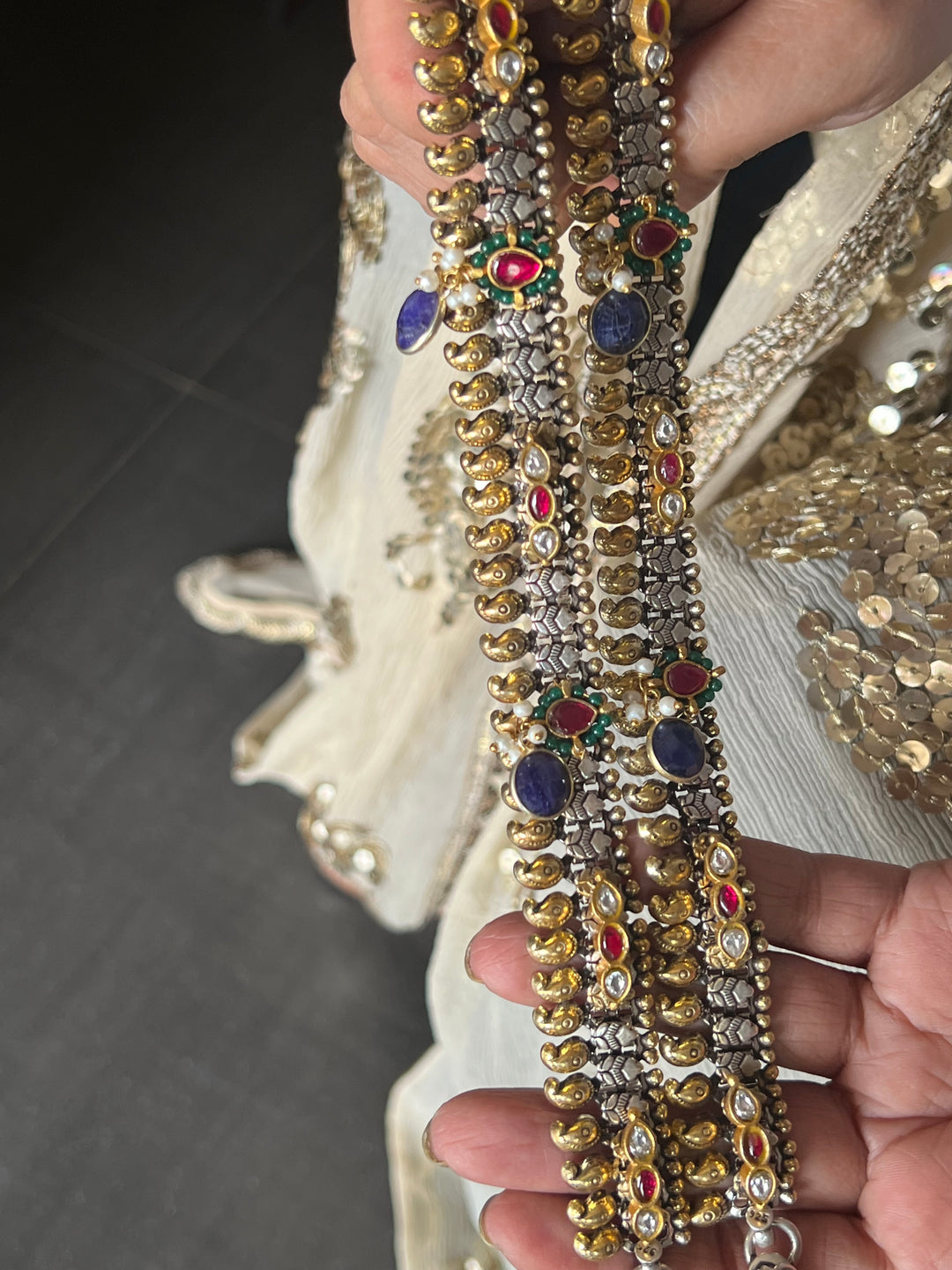 Nakhra Pure 925 Silver Fusion Payal (Pair)/ Real Silver Anklets