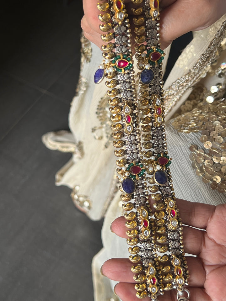 Nakhra Pure 925 Silver Fusion Payal (Pair)/ Real Silver Anklets