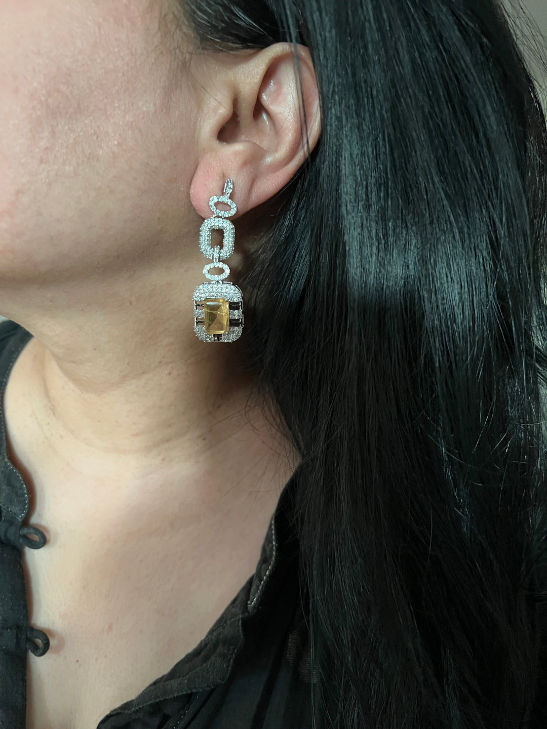 Exquisite Doublet Stone Necklace Set - Elevate Your Elegance