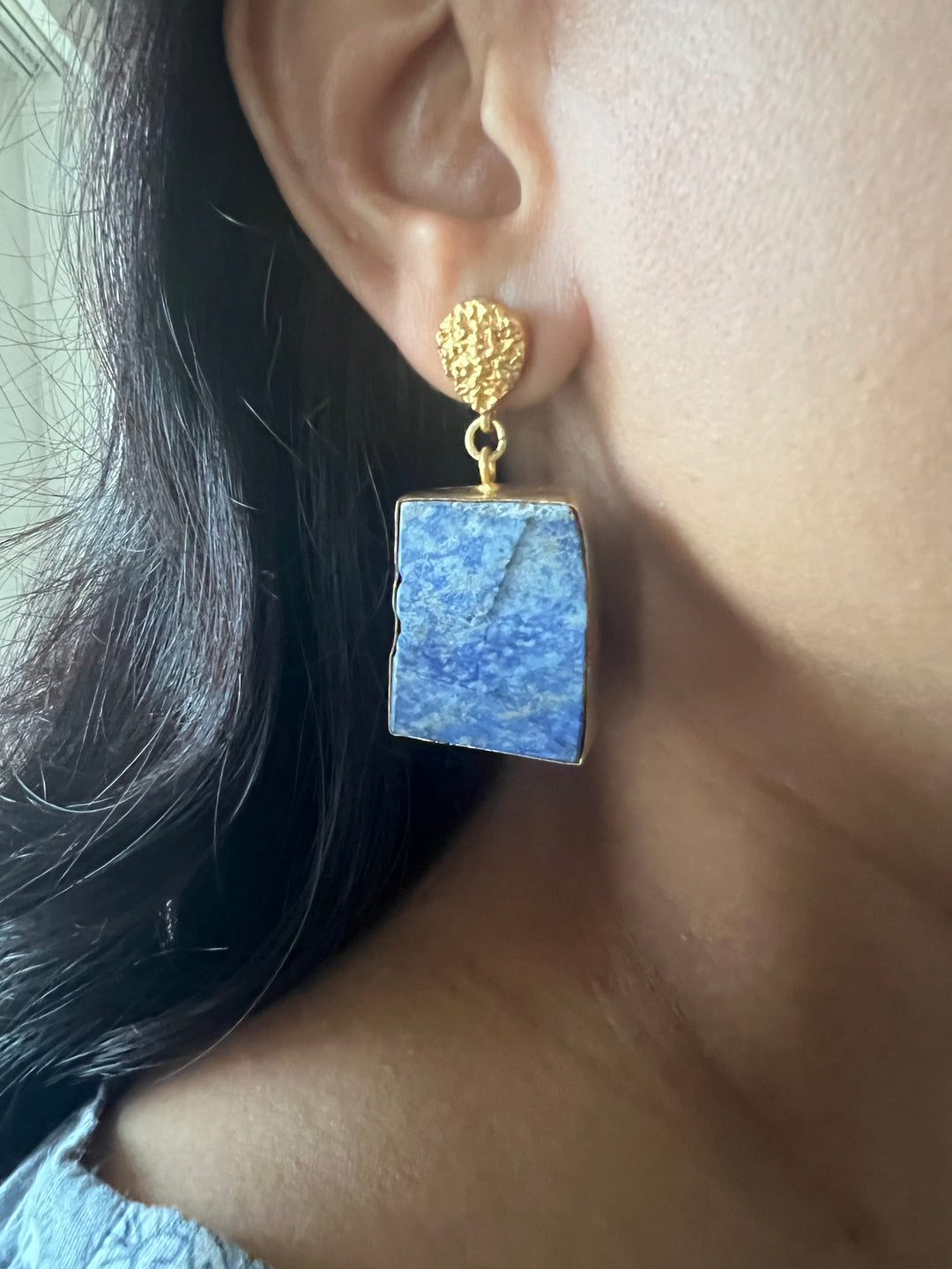 Statement Lapis Lazuli Danglers