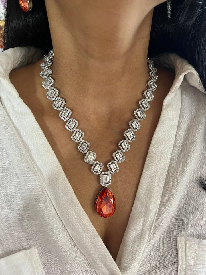 Elegant Victorian Crystal CZ Necklace Set - Unmatched Quality and Style