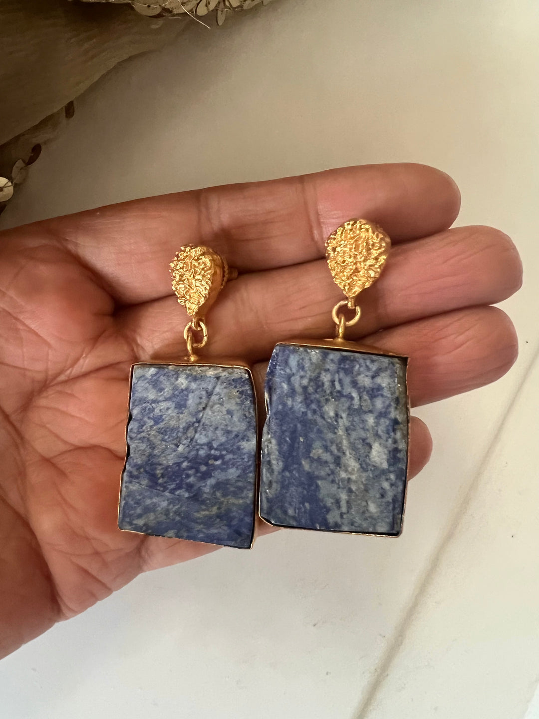 Statement Lapis Lazuli Danglers