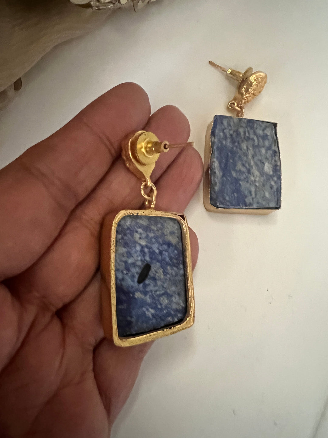 Statement Lapis Lazuli Danglers