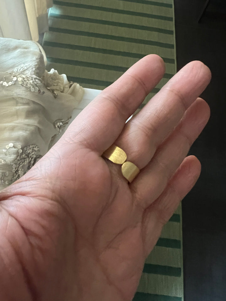 Natural Gemstone Adjustable Ring | Premium Brass & Gold Plated | Bold Statement Ring | SHIVKA