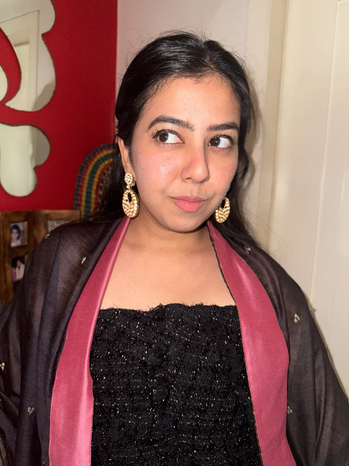 Wedding Kundan CZ Earrings | SHIVKA | Gold-Plated Festive Elegance