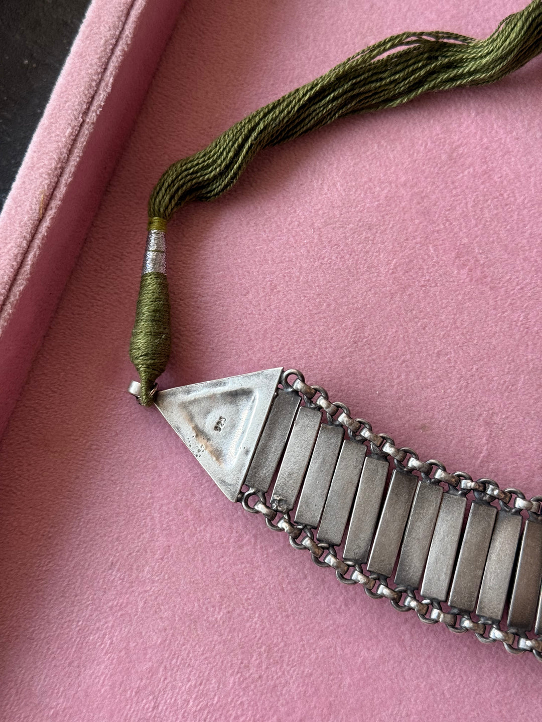 925 Silver Serpent-Inspired Tribal Choker Necklace