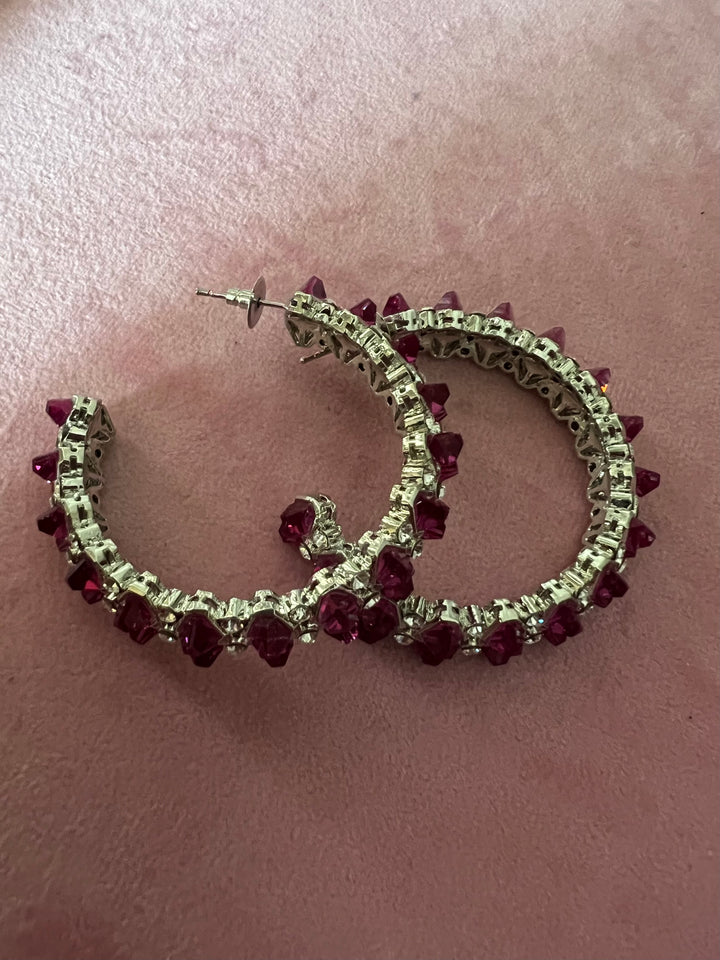 Scintillating CZ Stone Hoops - Radiate Elegance