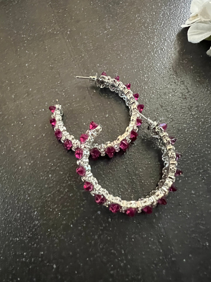 Scintillating CZ Stone Hoops - Radiate Elegance