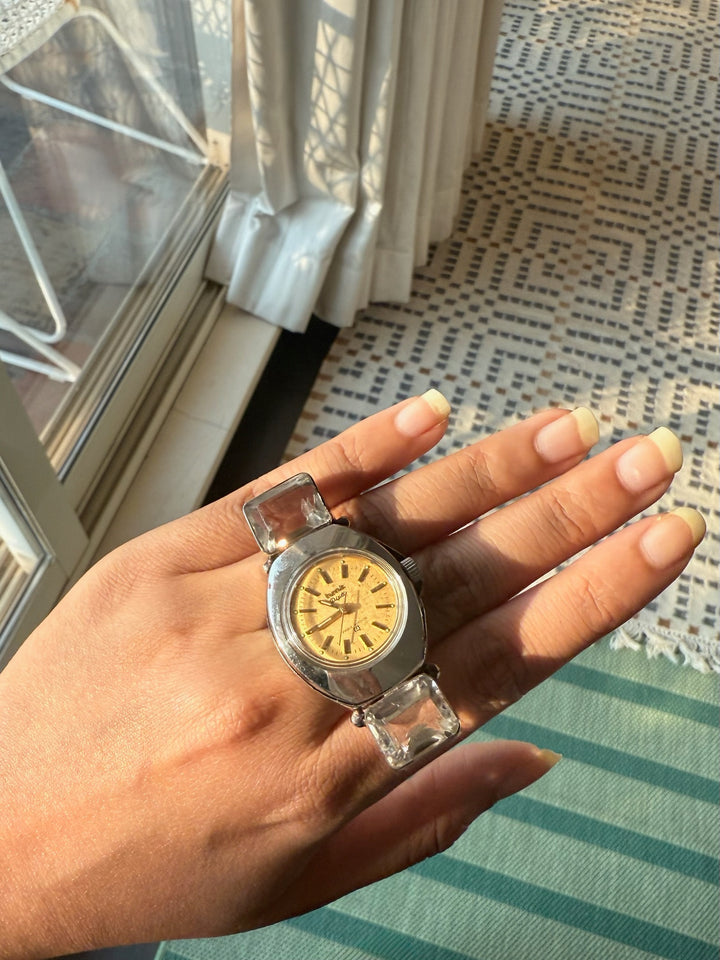 Designer Watch Statement Ring | Adjustable | SHIVKA